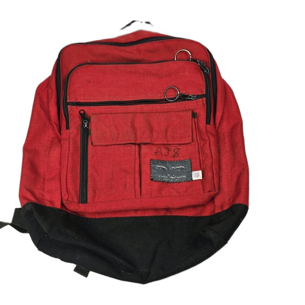 Vintage Red Backpack Daypack Cordura Nylon Made in USA 90s School Bookbag